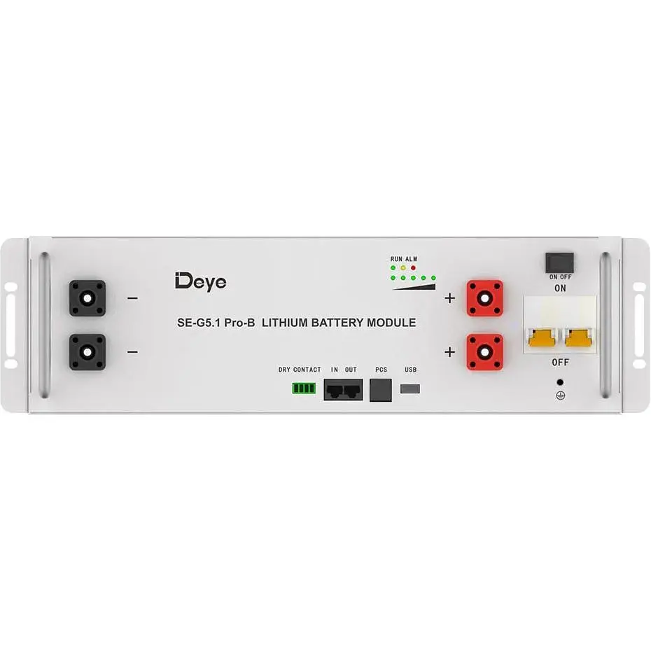 Комплект акумуляторів Deye LiFePO4 48 В (51.2 В/100 А·год/5120 Вт·год) 8 шт. (SE-G5.1Pro-B) [176592] - фото 3