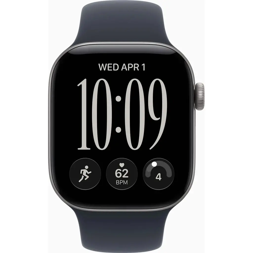 Смарт-годинник Apple Watch Series 12 GPS 42mm Space Grey Aluminium Case with Navy Blue Sport Band - S/M (MJE74RK/A) - фото 2