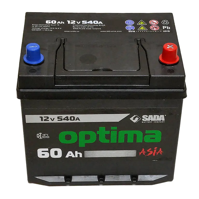 Автомобильный аккумулятор Optima Asia 6СТ-60 (-/+) Евро 12В 60Ач 540А - фото 2