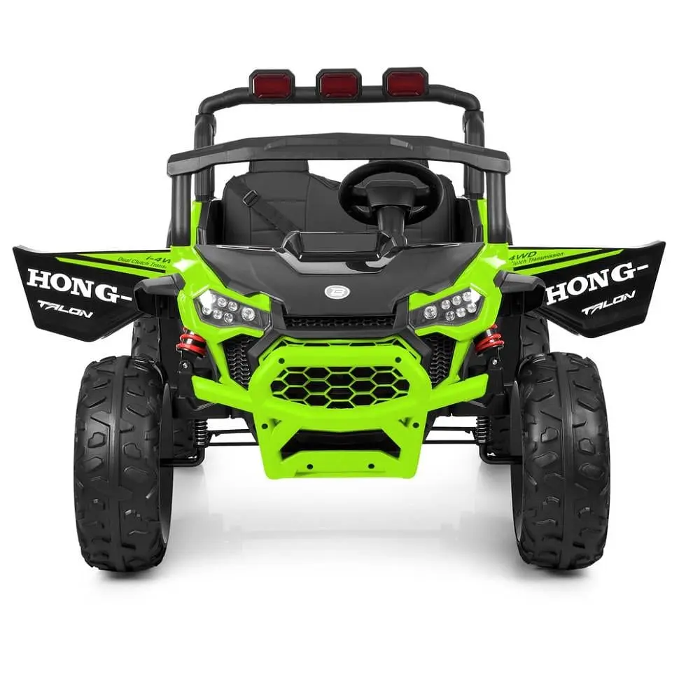 Дитячий електричний джип Bambi Racer 12V двомісний до 30 кг Зелений (DE-169-E-965) - фото 4