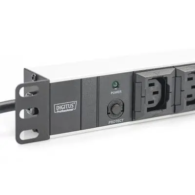 Силовий блок 19 1U w/PDU 10xC13, 10A, 250V, вилка C14 Digitus (DN-95404) - фото 4