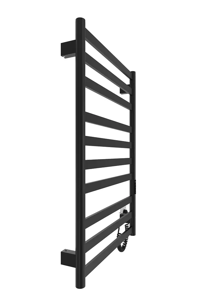 Электрический полотенцесушитель HF York 770x530 black matte 6.1.0501.06.BM, Черный матовый, универсальное (коннектор), Электронный - фото 3