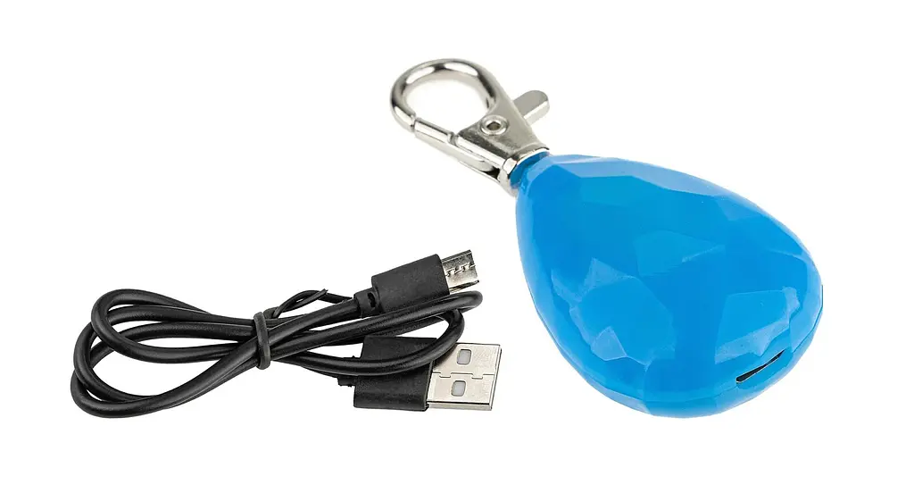 Світлодіодний LED-маячок Happet «Діамант» з USB для собак та котів, блакитний (LE05) - фото 4