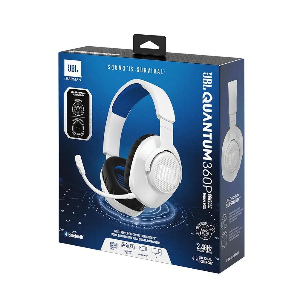 Бездротові навушники JBL Quantum 360P JBLQ360PWLWHTBLU White/Blue - фото 10
