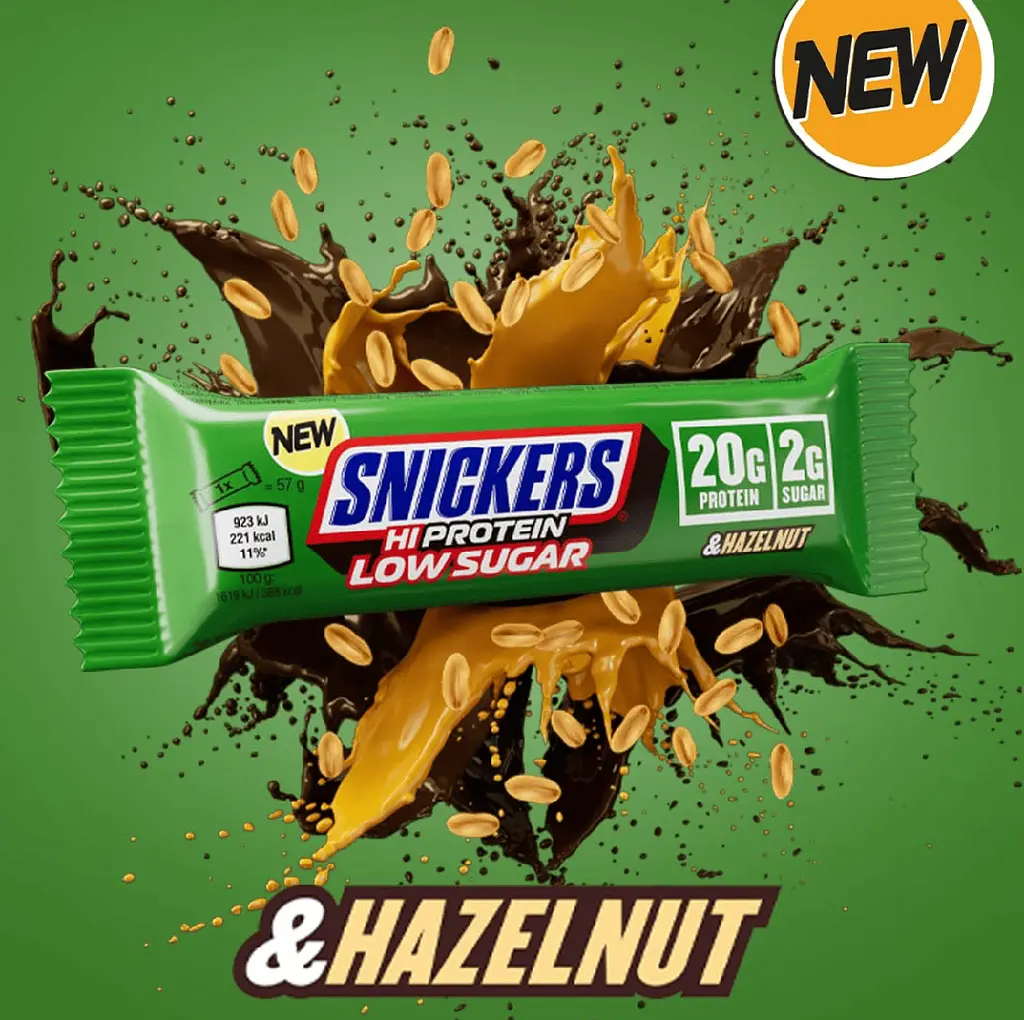 Шоколадний батончик Snickers Hi Protein Low Sugar Hazelnut Bar 57 г - фото 2