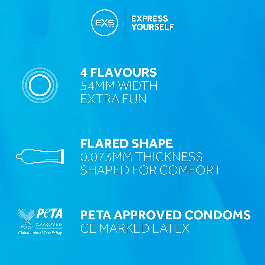 Презервативи EXS Mixed Flavoured, ароматизовані, 48 шт EXS 12-EXSMIXEDFLAV 48 103354 - фото 3