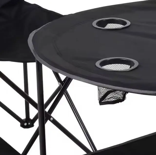 Туристичний комплект складних меблів для пікніка круглий стіл і стільці розкладний кемпінговий набір для саду і відпочинку природі - фото 2