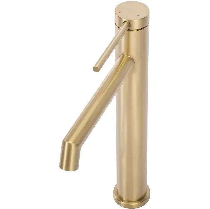 Змішувач для умивальника Rea Foss brushed gold високий REA-B5319, Золотий - фото 3