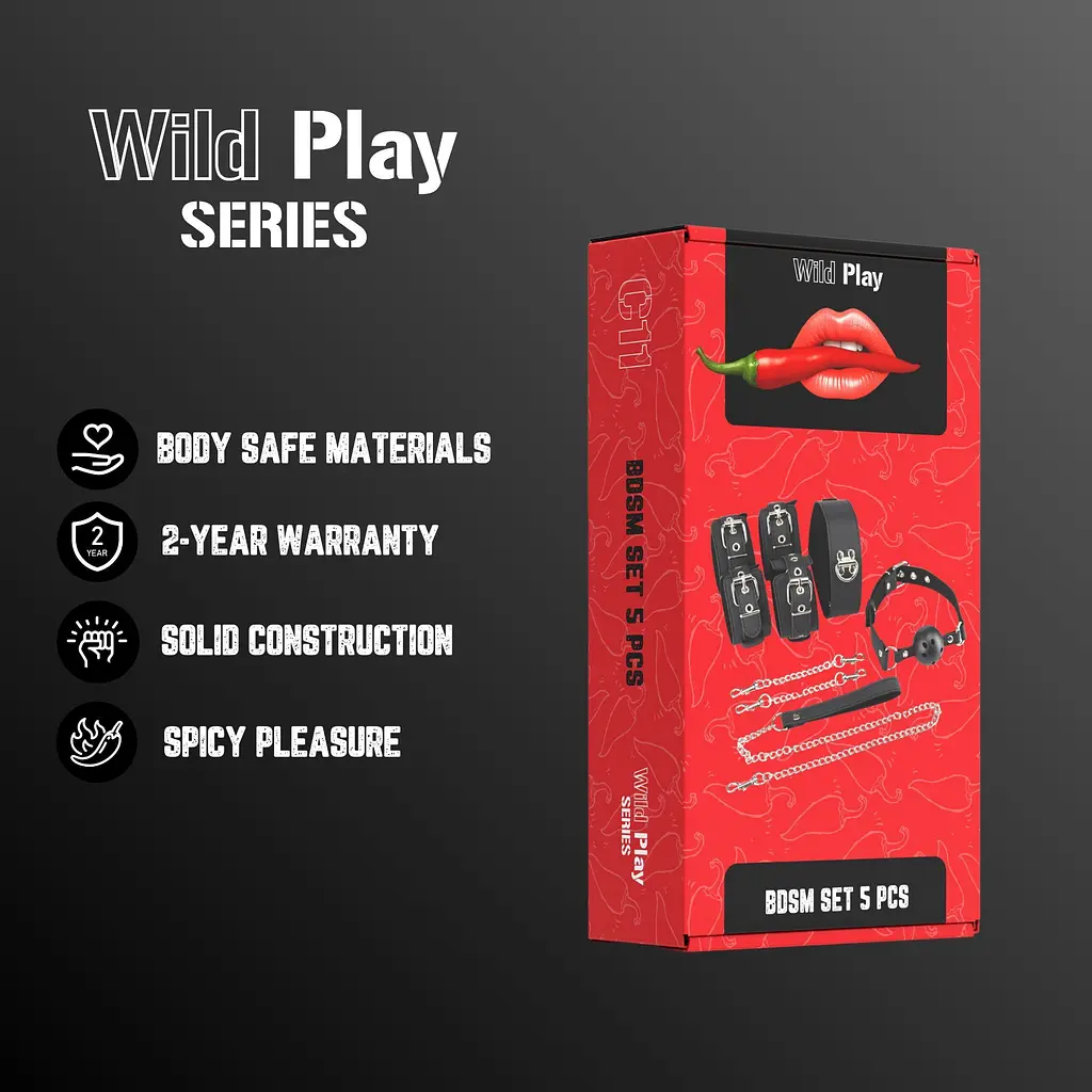 Набір БДСМ аксесуарів Erospace Wild Play Luxury BDSM Set - фото 2