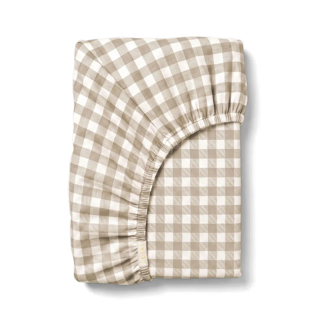 Простирадло на резинці 180х200х30 BEIGE CHECK COSAS (4822052424506)