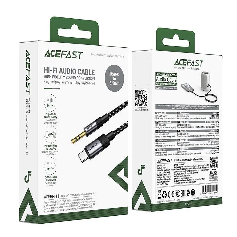 Кабель ACEFAST USB-C to 3.5mm audio adapter cable J11 1.2m