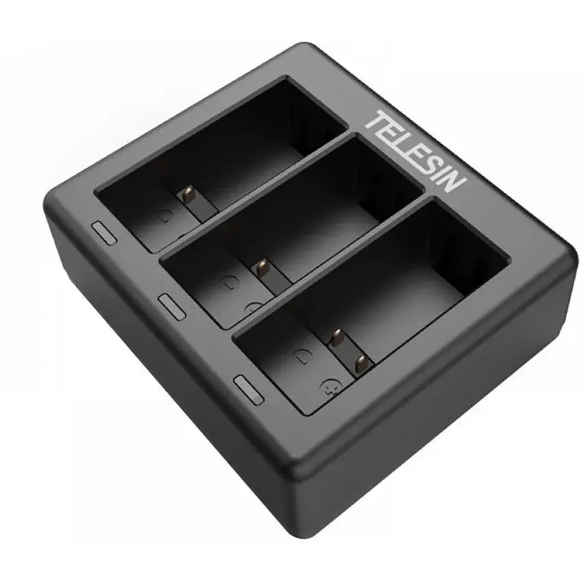 Зарядний пристрій TELESIN GoPro HERO 9/10/11/12 Charger 3х8000 мА (GP-BCG-902) Black [64193] - фото 3