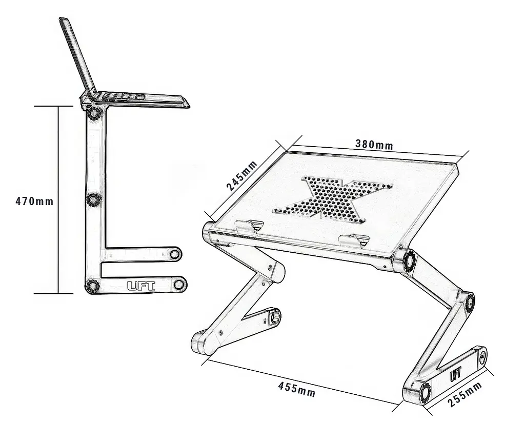 Столик для ноутбука 13"-16" UFT Free Table-3 з підставкою для мишки - фото 3