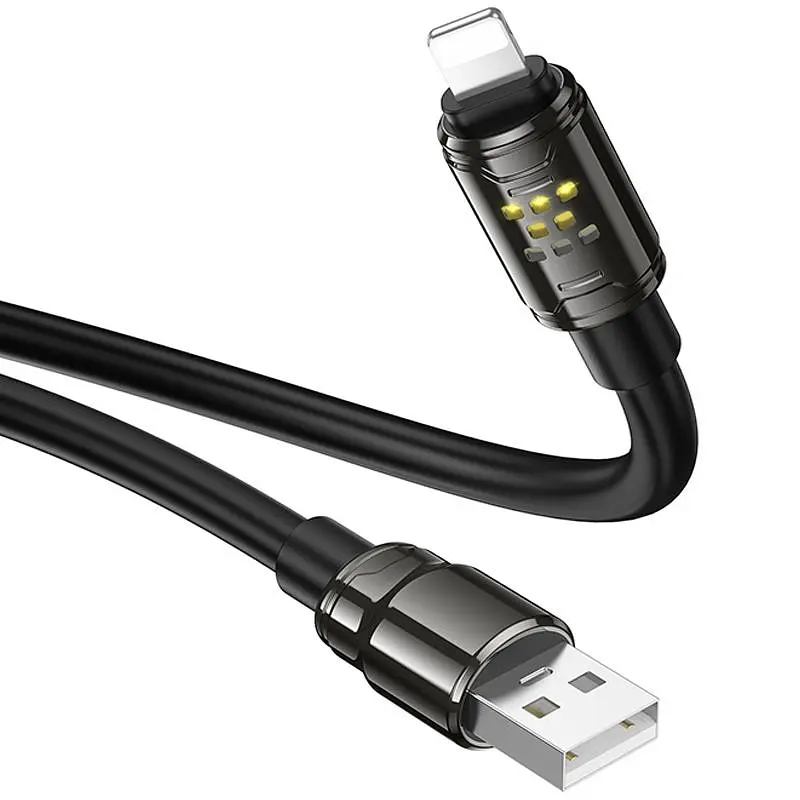 Дата кабель Hoco U143 Joy USB to Lightning 2.4A (1.2m) Black - фото 5