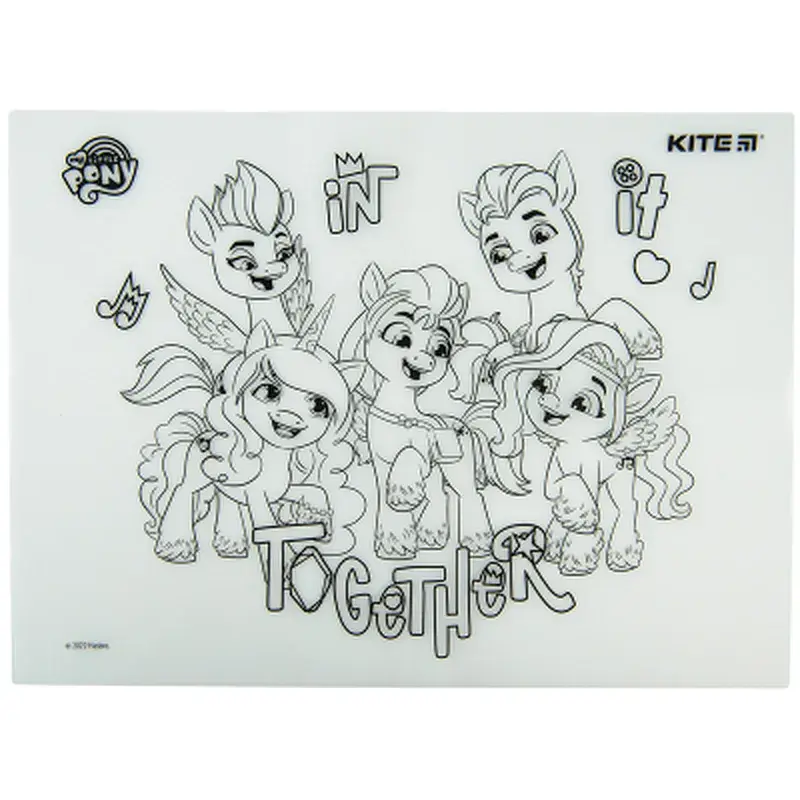 Підкладка настільна Kite силіконова розмальовка My Little Pony, 30х40см (LP22-424) - фото 4