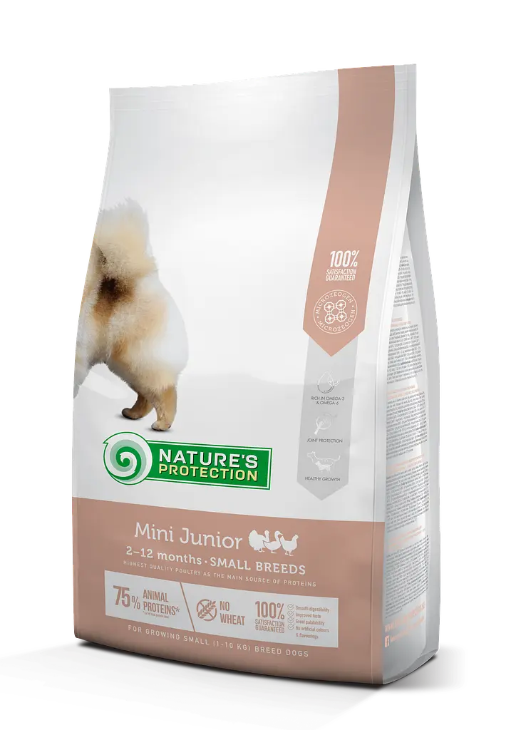 Сухий корм для цуценят малих порід Nature's Protection Mini Junior Small Breeds, 7.5 кг