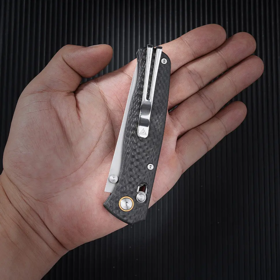 Ніж складаний туристичний SRM Medal 255L-CB2 (8.2 см) 140Cr / карбон чорний - фото 8
