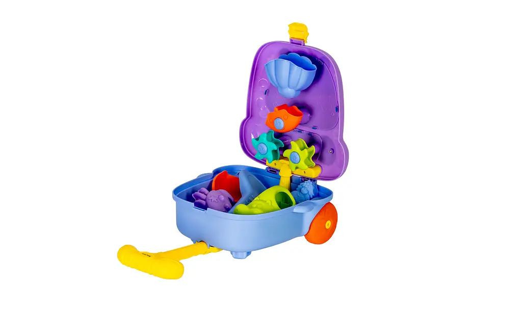 Набір для гри в піску в валізі 8 ел. Baby Team (9515_бузковий) - фото 2