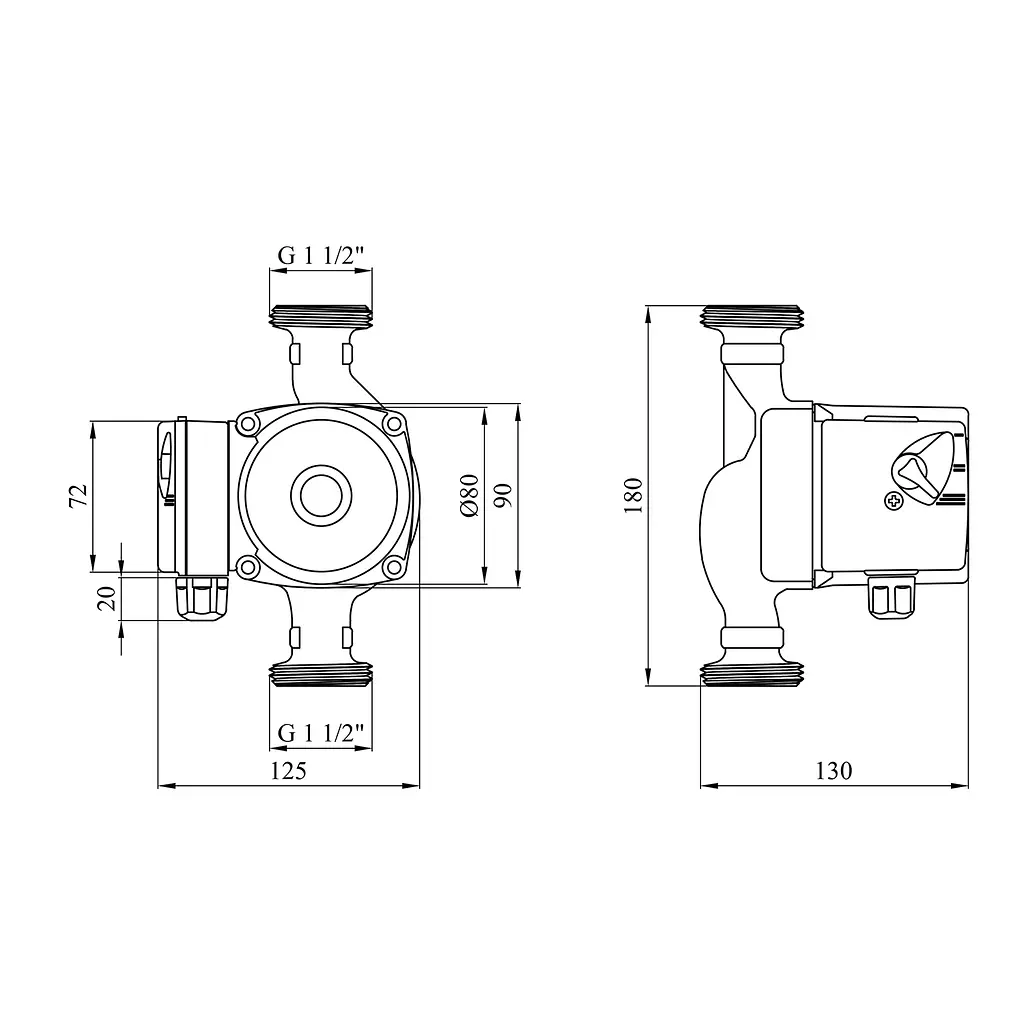 Насос циркуляційний Forwater GPD 25/4-180 (Grundfos) CV013850 - фото 2
