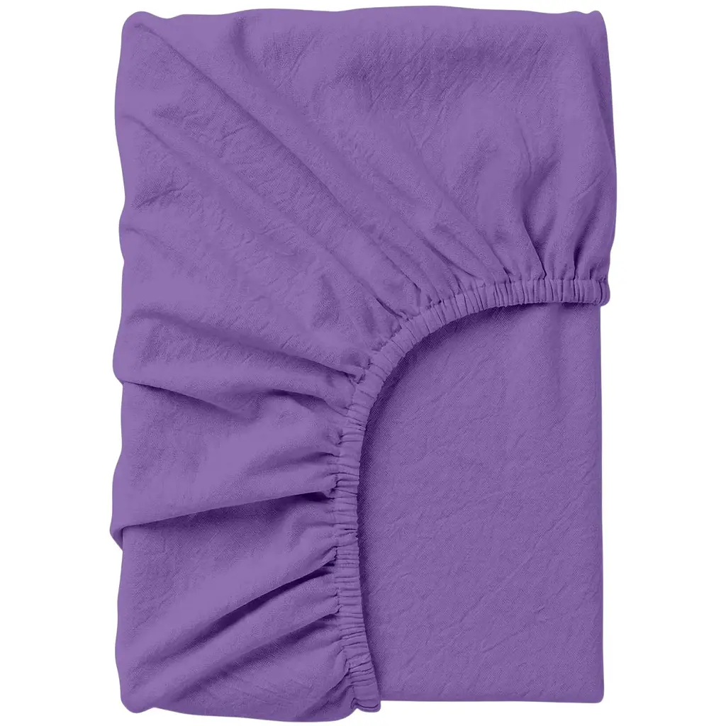 Простирадло на резинці з вареної бавовни Cosas Lavender 160х200х25 см (48WashedCottonPlumLight_160x200x25)