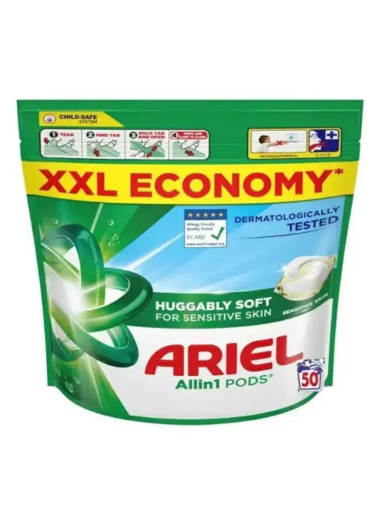 Капсули для прання Ariel Sensetive 50 шт