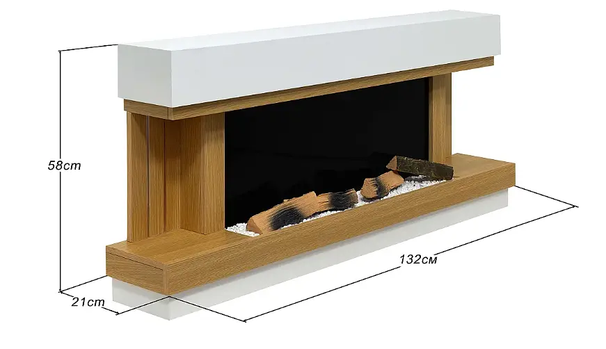 Електрокамін ArtiFlame Sogne AF52 — 3D-ефект полум’я, обігрів до 30 м², Wi-Fi - фото 6
