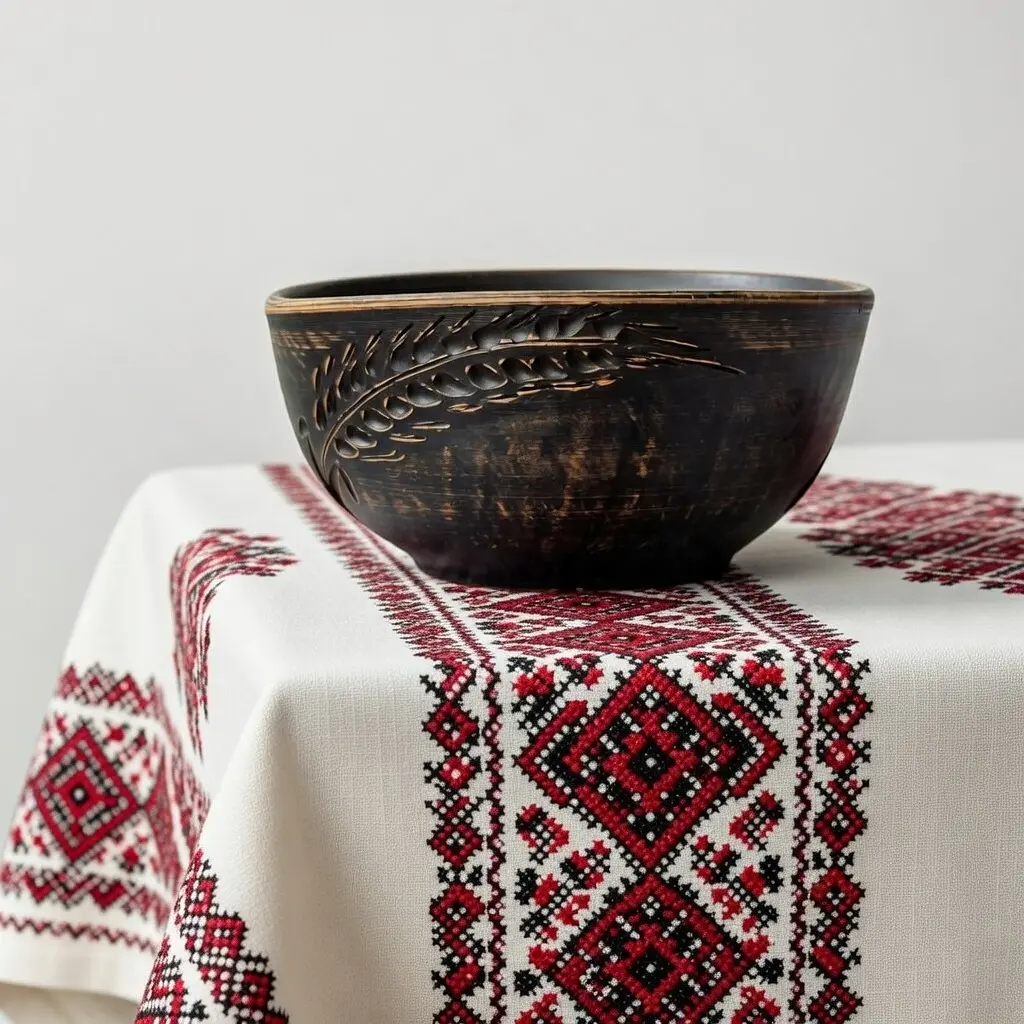 Миска из красной глины Колосок молоченная керамика Украинская глиняная посуда 1 л - фото 2