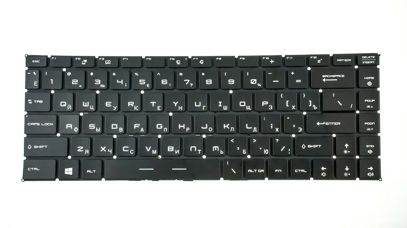 Клавіатура для ноутбука MSI (GS65) rus, black, без фрейма, підсвічування клавіш(оригінал) - фото 2