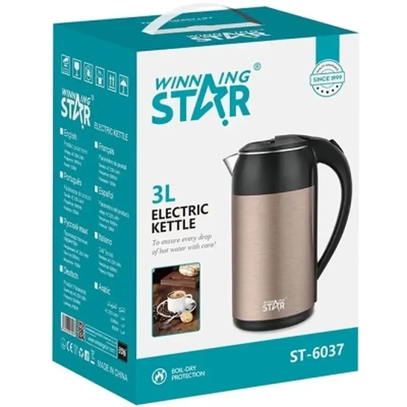 Електрочайник WINNINGSTAR ST-6037 Gray - фото 6