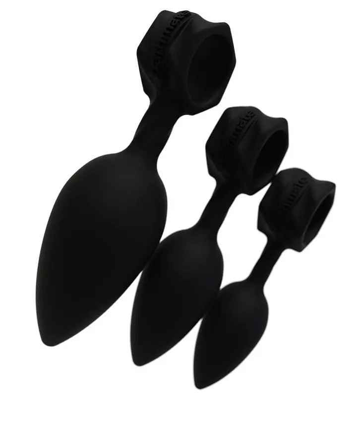 Набір анальних пробок Bathmate Anal Training Plugs, 3шт, чорний - фото 8