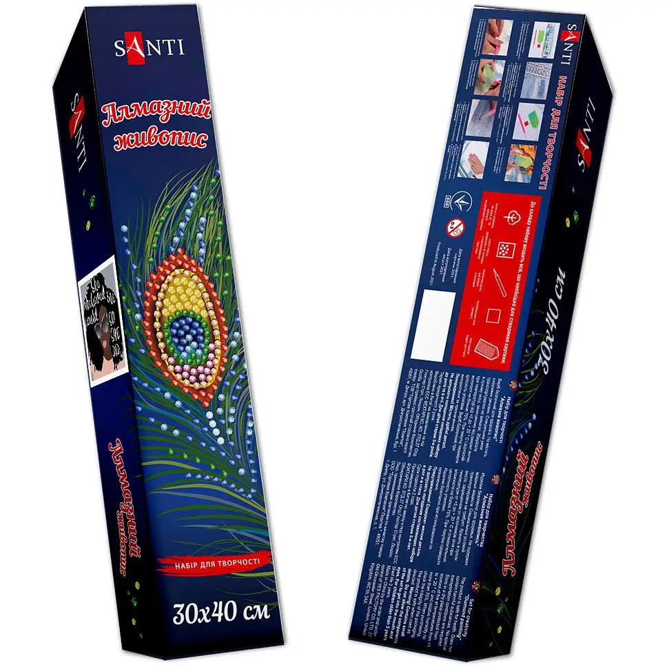 Алмазна мозаїка Santi Стильна дівчина, 30х40 (954147) - фото 2