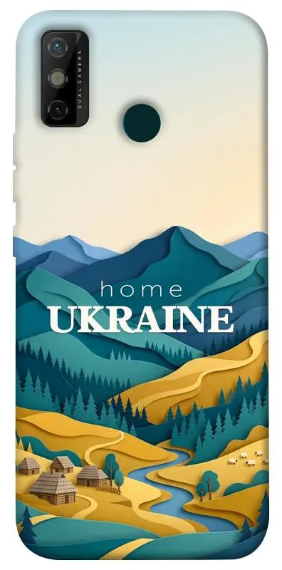 TPU чохол Demsky Ukraine home для TECNO Spark 6 Go