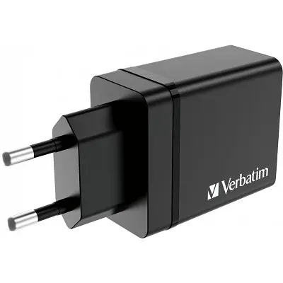 Зарядний пристрій Verbatim USB 30 Вт PD 3.0 4 порти чорний (49700) - фото 2