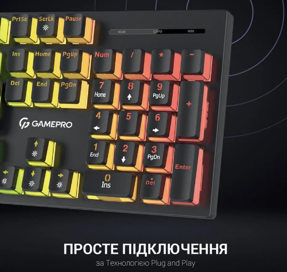 Игровая клавиатура механическая GamePro GPMK-85 Black USB Red Switch - фото 7