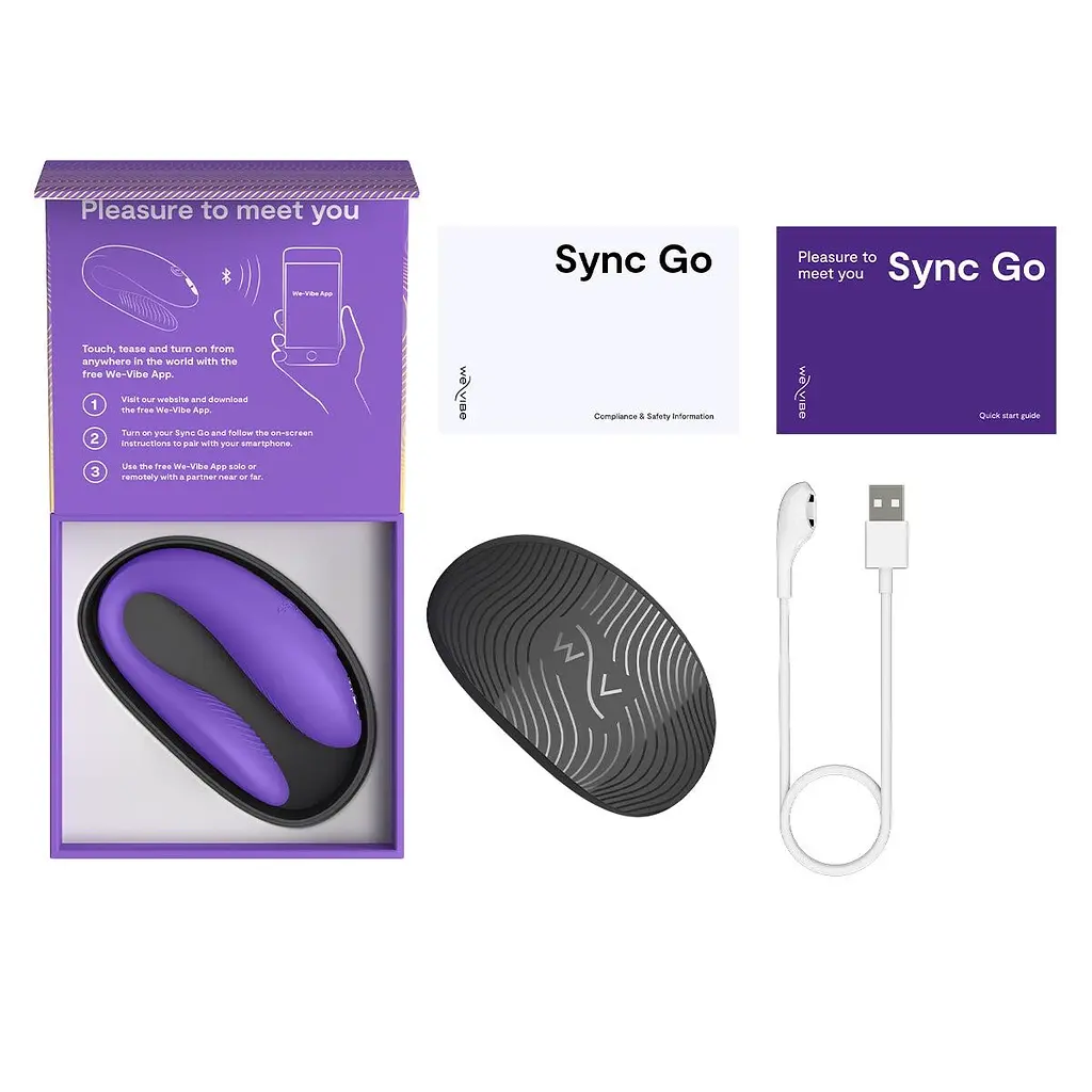 Смарт-вібратор для пар We-Vibe Sync GO Light Purple, тревел-кейс - фото 7