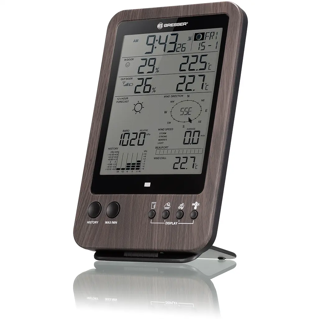 Метеостанція Bresser Weather Center 5-in-1 WTW Brown (7002512) - фото 6