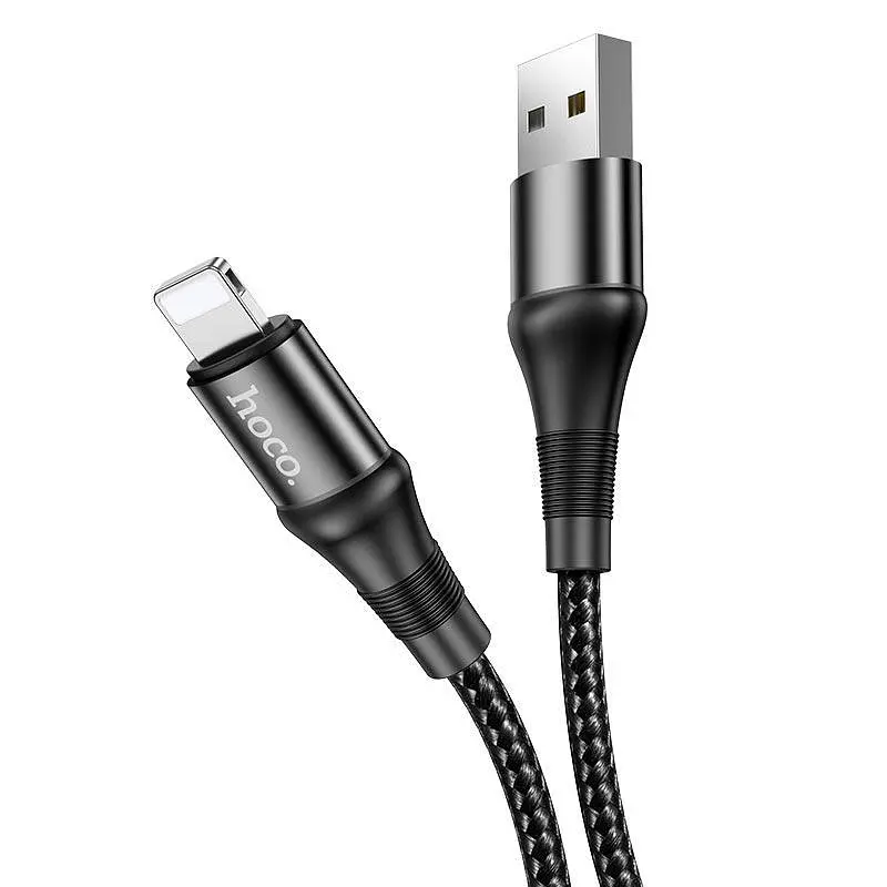 USB Cable Hoco X50 Excellent Lightning Black 1m - фото 2