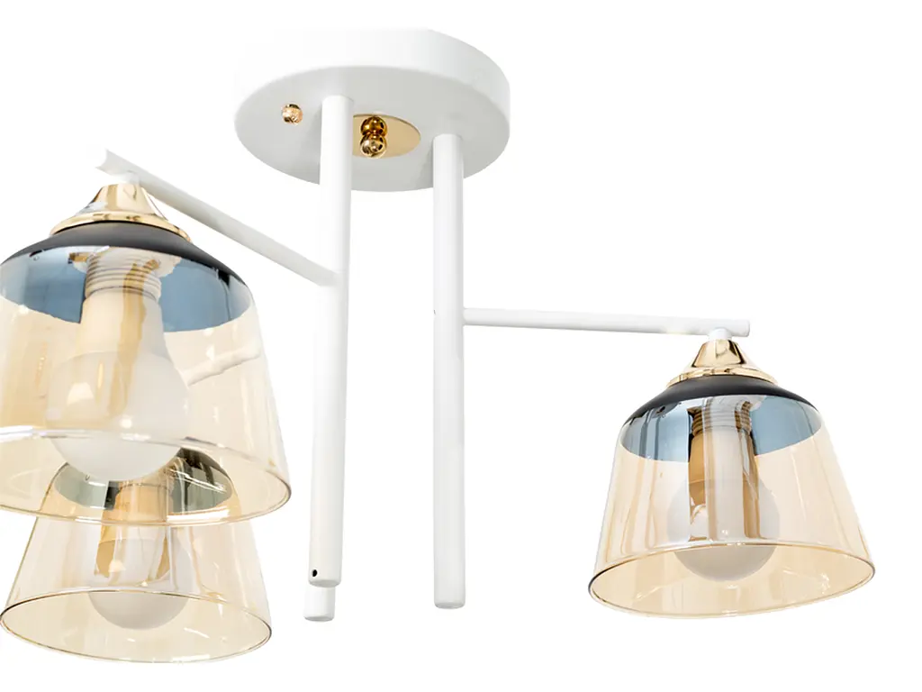 Люстра Brille стельова LK-725S/3 E27 WH+FG - фото 3