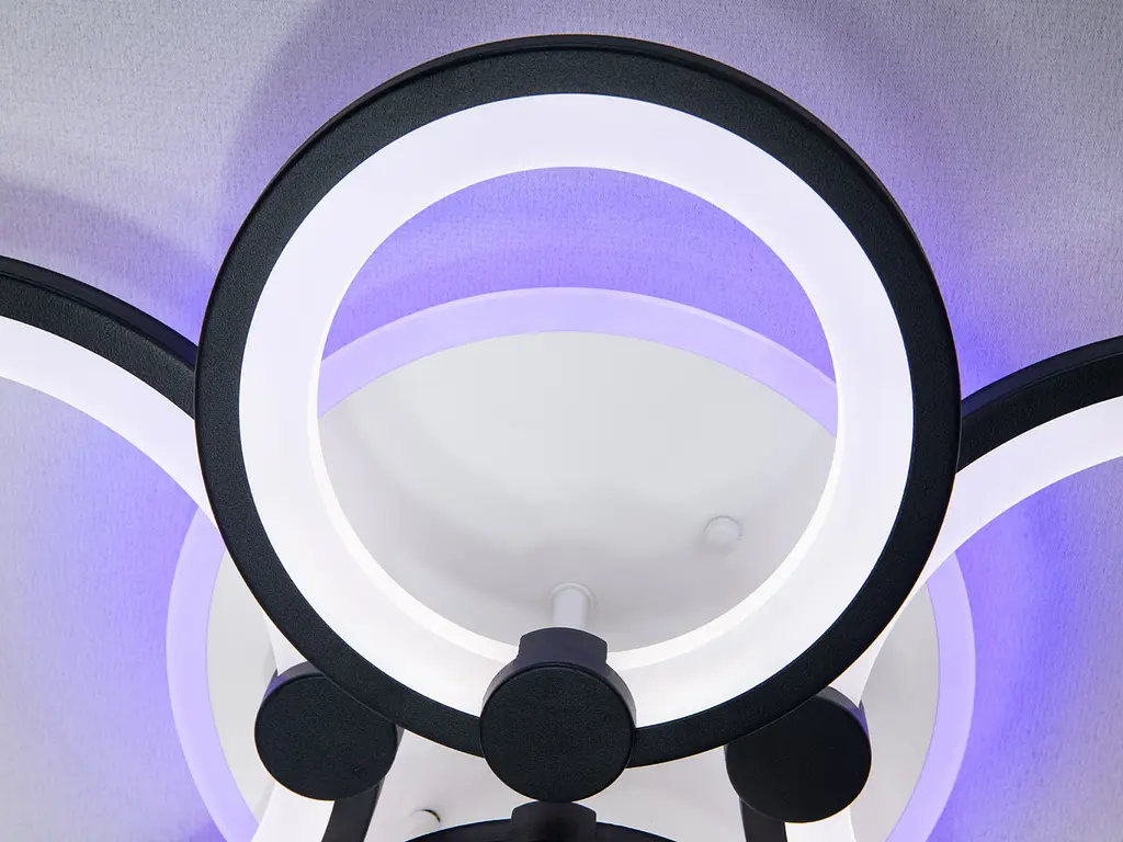 Люстра LED Diasha 8022/4BK, 70W, 3200K-6000K, акрил, чорний метал, сучасний стиль для дому - фото 4