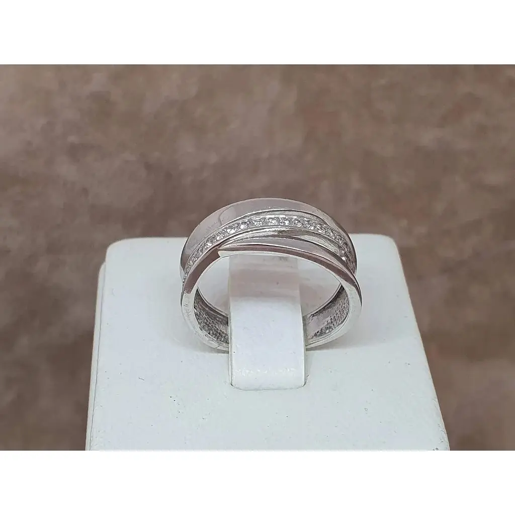 Срібне кільце Харківська ювелірна фабрика з фіанітами. 14377-Р 18 - фото 2