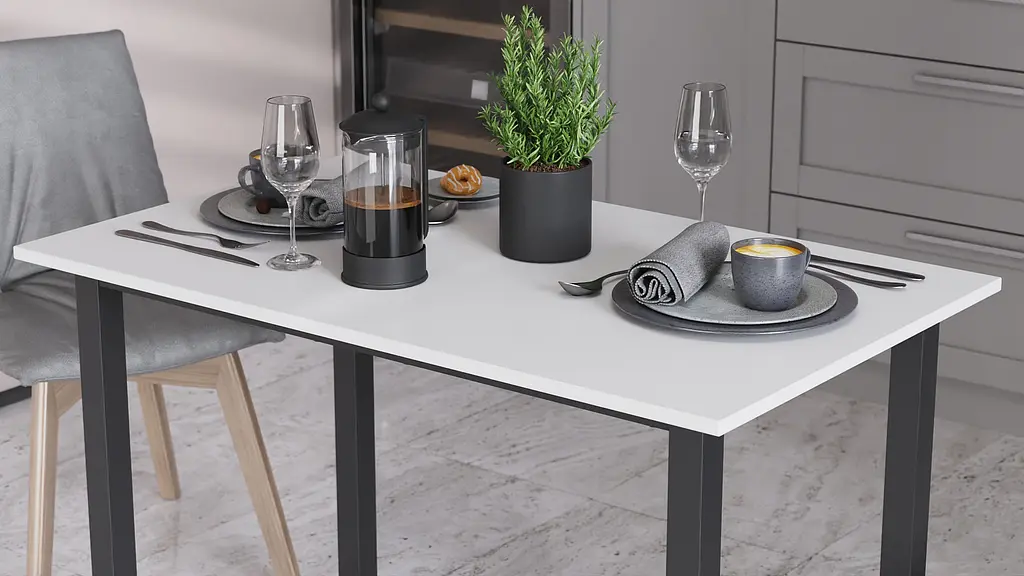 Стіл універсальний Knap Ferrum-decor 750x1000x700 Чорний метал ДСП Білий 16 мм (FRD-106362) - фото 3