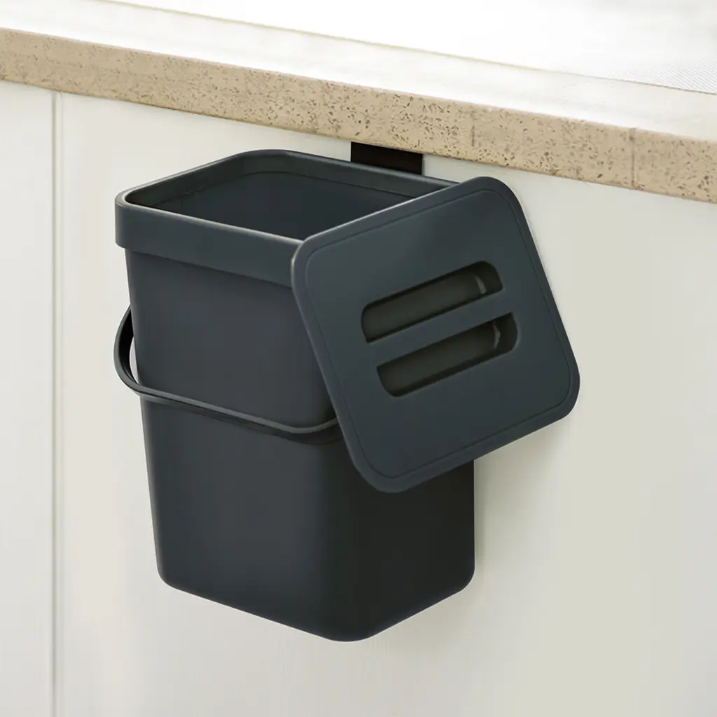 Відро для сміття MBM My Home з кришкою 5 л антрацит (BIN-11 5L ANTHRACITE) - фото 6