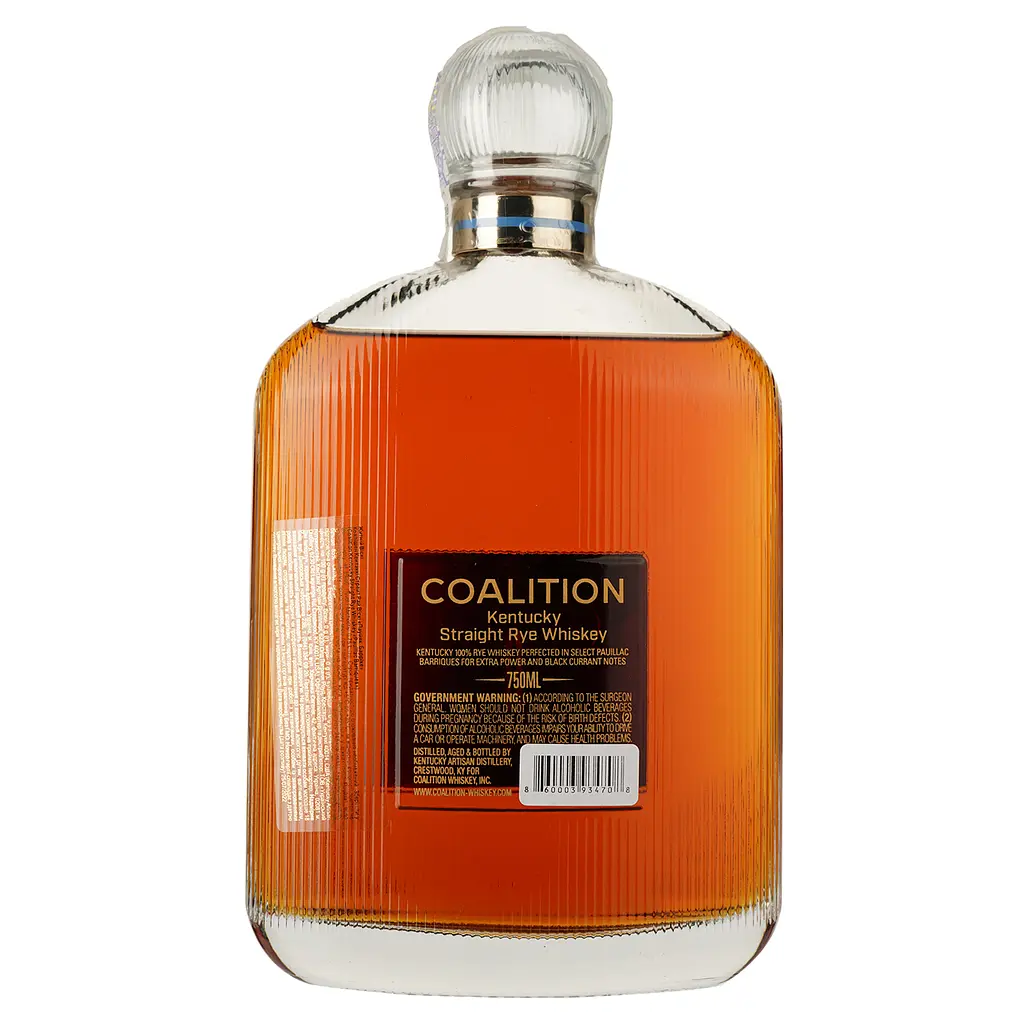 Виски Coalition Pauillac Barriques Kentucky Straight Rye Whiskey 46.3% 0.75 л - фото 2