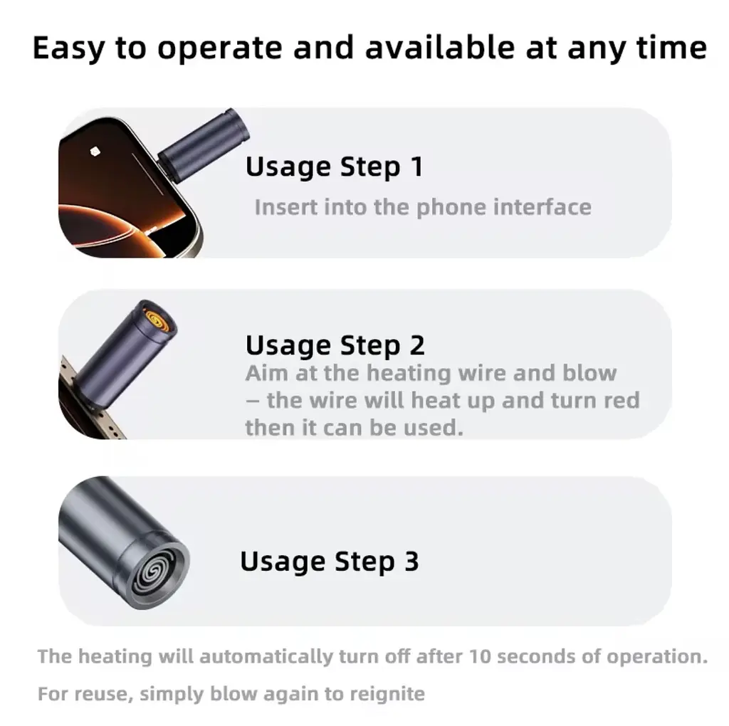 Портативний USB Type-C запальник з вітрозахистом - фото 9
