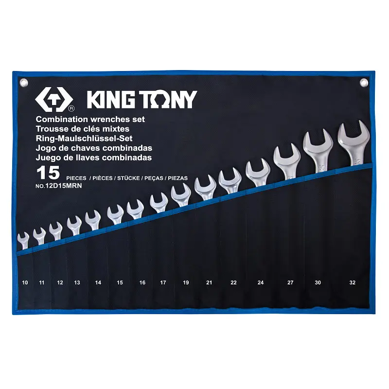 Набір ключів комбі 10-32 мм 15 одиниць KING TONY - фото 2