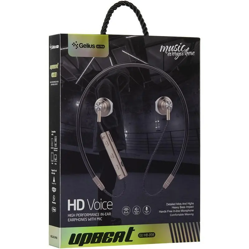 Навушники Stereo Bluetooth Headset Gelius Ultra Upbeat GL-HB-008U Silver - фото 4