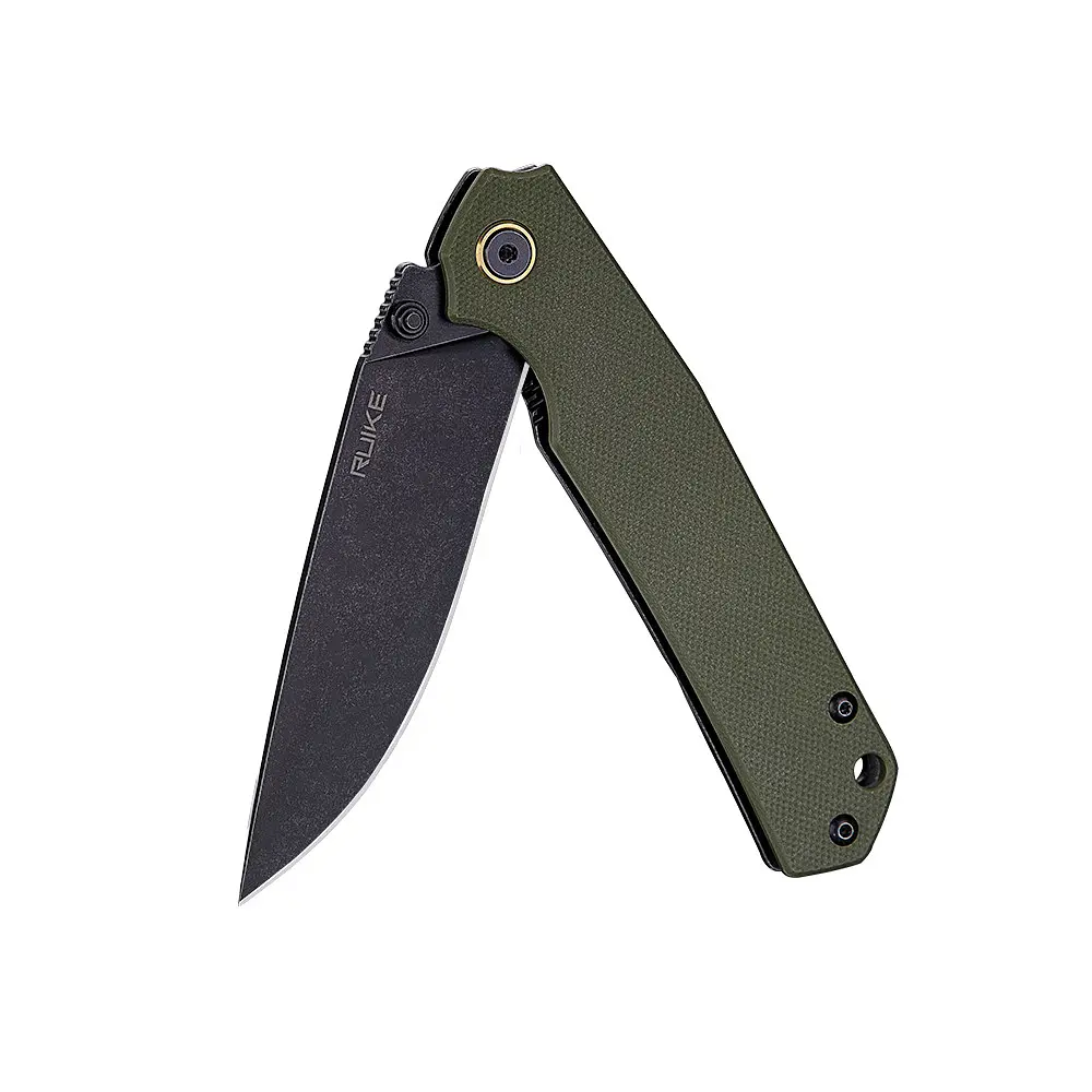 Ніж складаний туристичний Ruike P801-G, (8.6 см) 14C28N/G10 оливковий - фото 7