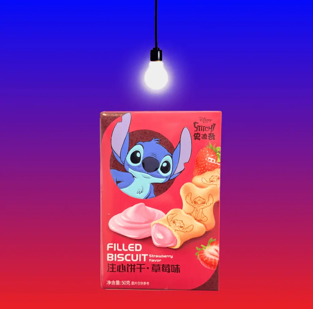 Печиво Binqi Disney Stitch Filled Biscuit Strawberry 50г - фото 3