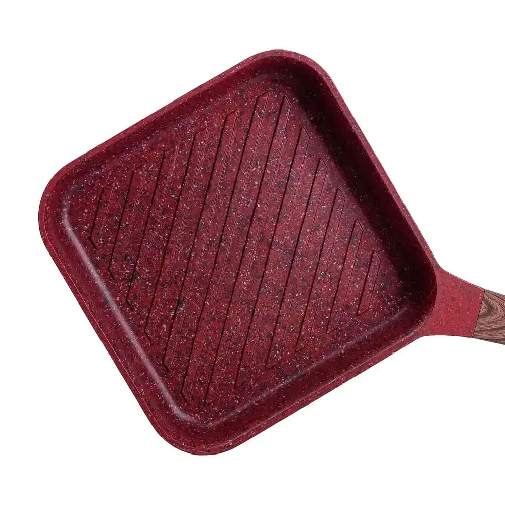 Сковорода-гриль MGC алюмінієва 2,5 л з антипригарним покриттям, червоний MGC HP-4-443R - фото 4