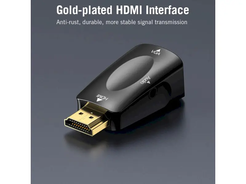 Адаптер Vention HDMI to VGA/3.5mm Black (AIDB0) - фото 10